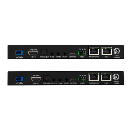 48 Gbps 8K Fiber Optic Extender Kit with Ethernet