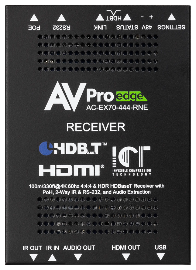 70M 18Gbps HDBaseT Receiver with Power Supply