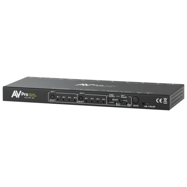 18Gbps 4x2 Auto Switching HDMI Matrix Switcher