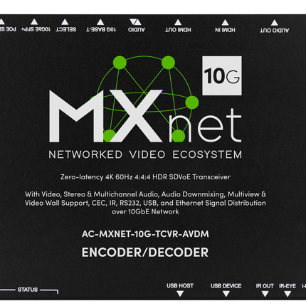 MXnet 10G SDVoE Transceiver with Downmixing