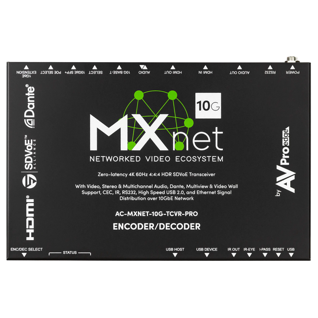MXnet 10G SDVoE Transceiver with Icron Technologies, the ExtremeUSB® and Dante